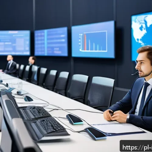 Home 30 국제통역사 자격 취득의 어려움 - A professional conference interpreter working in a modern international conference hall, wearing sma...