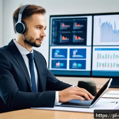 Home 17 국제통역사 이론과 실기 - A professional conference interpreter working in a modern, well-lit conference room, wearing busines...